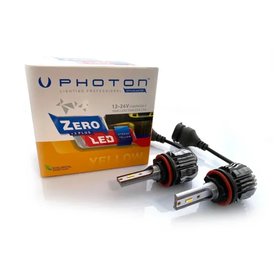 ZERO H8/H9/H11/H16 XTREME YELLOW +3 PLUS FANSIZ LED 12V-24V