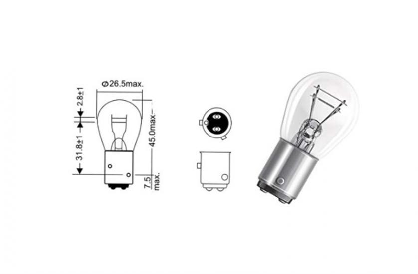 AMPUL 1016 12V 21-4W YAKIN TIRNAK ŞAŞI TIRNAK (TABAN:BAZ15D ECE:P21/4W)