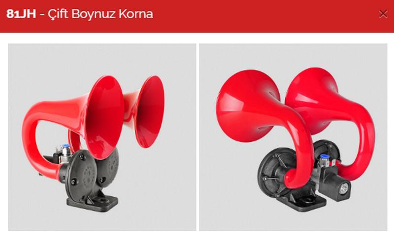 KORNA ÇİFT BORULU HAVALI 12V(RAMHORN /ÇİFT BOYNUZ)