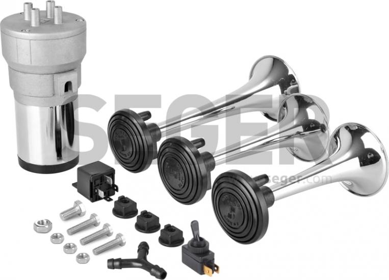 KORNA KOMPRESÖRLÜ ÜÇLÜ 12V KROM KAPLAMA