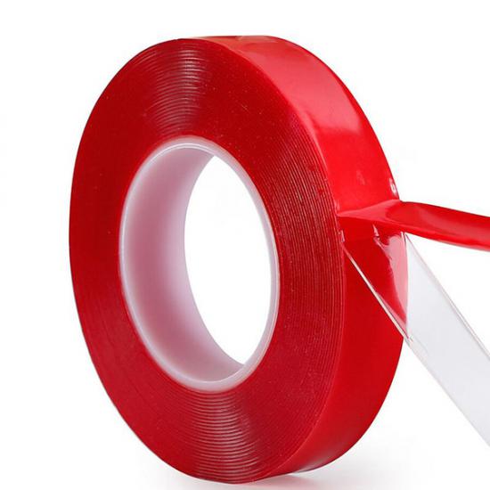 ÇİFTTARAFLIBANT10mm*5mtKIRMIZIŞEFFAF
