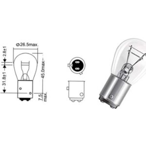 AMPUL 1016 12V 21-4W YAKIN TIRNAK ŞAŞI TIRNAK (TABAN:BAZ15D ECE:P21/4W)